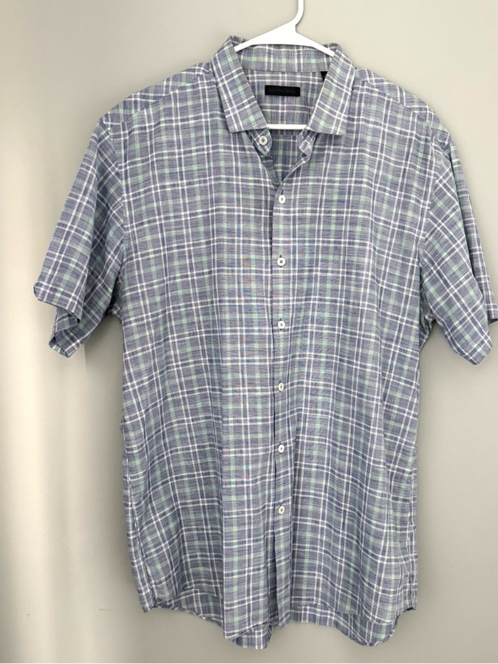 Zachary Prell Short-Sleeve Plaid Button-Up Shirt